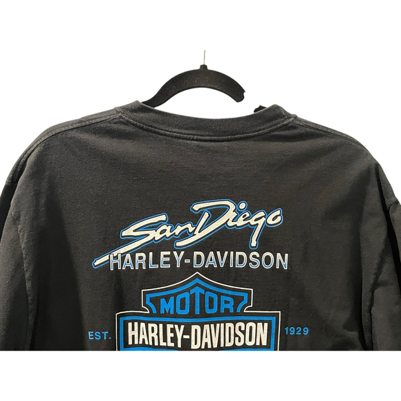 Vintage 2004 Harley Davidson Y2K Short Sleeve T-Shirt Size Large Biker Crew Neck - Picture 4 of 4